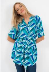 BUDMIL Blúz derekán övvel Női S türkiz mintás (5996408914078)