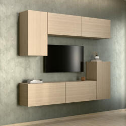 Intenso Concept-50 nappali faliszekrény sor - 200 cm (világos tölgy) - pepita