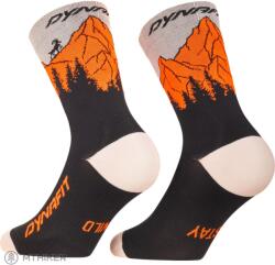 Dynafit TRAVERSE CREW SK zoknik, black out/ultra orange (EU 35-38)