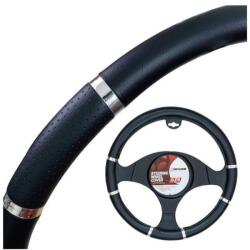 4Cars 4CARS, 37-39 cm, kormánykerék borítás, króm fekete (92223)