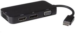 PremiumCord DisplayPort DP + HDMI + DVI + VGA Átalakító Fekete 20cm kportad16 (kportad16)