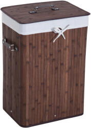 HOMCOM Coș de Rufe din Bambus cu Capac și Geantă Detașabilă, 40x30x60cm, Design Elegant în Maro | Aosom Romania (850-017BN)