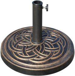 Outsunny Suport Umbrelă 12kg, Design Rotund, Stil Bronz, pentru Exterior | Aosom Romania (84D-190)
