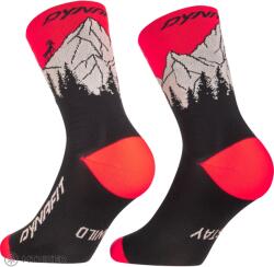 Dynafit TRAVERSE CREW SK zoknik, black out/ultra coral (EU 35-38)