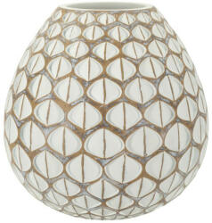  Tibeti gyanta váza törtfehér ø 27x27 cm