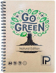 PAPERLAND Caiet A4 cu spira Paperland, 96 file, 70g/mp, matematica, coperta carton, Natural edition (PP-24800052)