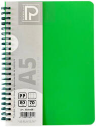 PAPERLAND Caiet A5 cu spira Paperland, 80 file, 70g/mp, matematica, coperta plastic, Diverse culori (PP-24000387)
