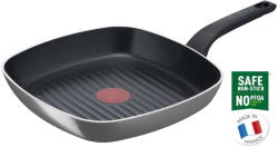 Tefal Tigaie grill Easy Plus, 26X26 cm, invelis antiaderent din titan, indicator Thermo-Signal, negru (3168430316515)