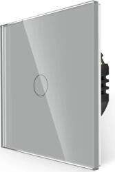 Luxion Intrerupator Simplu Cap Scara / Cruce RF433 cu Touch din Sticla LUXION, Gri (LX-MT-R102G-GY)