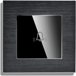 Luxion Buton Sonerie cu Touch din Sticla si Rama de Aluminiu LUXION, Negru, LX-MT-B101A-B (LX-MT-B101A-B) - cel