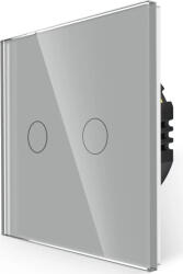 Luxion Intrerupator Dublu Cap Scara cu Touch din Sticla LUXION, RF433, Gri (LX-MT-R202G-GY)