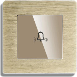 Luxion Buton Sonerie cu Touch din Sticla si Rama de Aluminiu LUXION, Auriu (LX-MT-B101A-G)