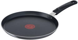 Tefal Tigaie de clatite Easy Plus, 25 cm, invelis antiaderent din titan, indicator Thermo-Signal, maner ergonomic, negru (3168430316447)