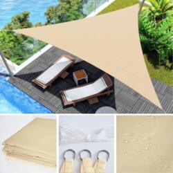 Pepita impermeabil triunghi soare naviga 3x3x3m 160g/m2 - bej (ZH-001-Beige)