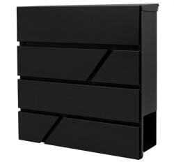 Pepita cutie poștală modernă, impermeabilă, din oțel galvanizat - Negru (YG6)