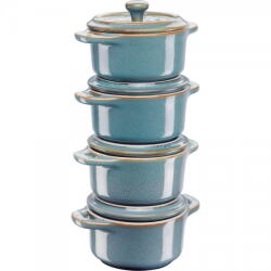 Staub Set oale de ceramica, Staub, Albastru, 10 cm, 4 bucati (1008678)