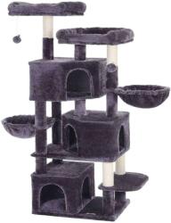 Feandrea nagy macskafa 3 macskabarlanggal, 164 cm-es macskatorony, füstszürke (PCT98G)
