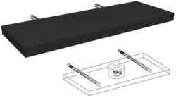  Lebegő polc fekete 50 cm x 25 cm x 2, 5 cm