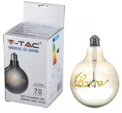 V-TAC LED izzó V-TAC 2700 Love, izzószál, G125, E27, 5W (30W), 70 lm, meleg fény (2200K), 125x175 mm