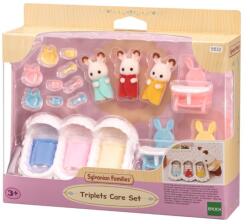 EPOCH Sylvanian Families, Iepurasii tripleti cu urechiuse de ciocolata, set de figurine, 5532 Figurina