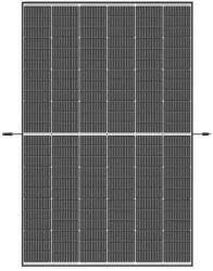 Trina Solar 515W fotovoltaikus modul, Vertex S+, N-típus, félbevágott, 30 mm, fekete keret, 1300 mm kábel, MC4 EVO2 csatlakozó (TSM-515NEG18R. 28) (TSM-515NEG18R.28)