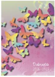 TopTimer Diák zsebkönyv TOPTIMER papírborító B/6 heti 120x170mm Pillangó 2026-2027 27D100J-00E (27D100J-00E)