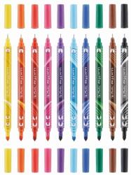 Herlitz my. pen. kétvégű tűfilc és filctoll, 10 szín (11367232)