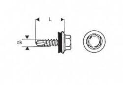 Uncanny Brand Self-tapping screw 4.8*35mm ral 9006