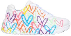 Skechers Skechers, Uno Lite - Spread szívmintás sneaker, Piros, Fehér, Lila, 31 EU (314064L-WMN-31)