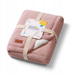 PurePower BabyOno Babatakaró Pamut/sherpa Kötött 75x100 cm Rózsaszín 1659/01 (ON-2456) (ON-2456)