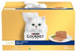 Gourmet Gold Mus 48x85g csirkével, tonhallal, pulykával és nyúllal, nedves macskaeledel