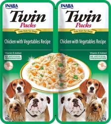 Inaba Foods Dog Twin Csirke, zöldségek húslevesben kutyáknak 2x40 g