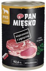 Pan Mięsko PAN MIĘSKO Sertés bárányhússal nedves kutyatáp 400 g