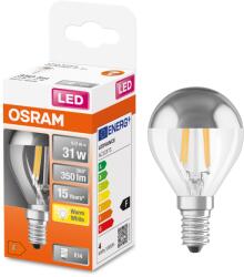 OSRAM LED izzó sminktükörrel, izzószál, P45, E14, 4W (31W), 350 lm, meleg fény (2700K), ezüst