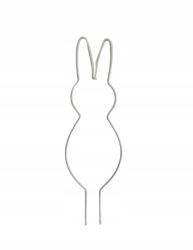 ELMA Fém váz Virágkompozíciókhoz Húsvét Nyuszi Fehér (EL-Zając)