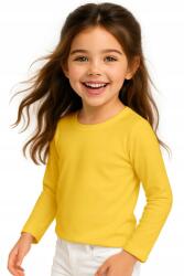 JHK Gyerek Póló Ujjú Gyermek Sárga Póló 110-116 (Dla Dziecka Chłopca Dziewcznyki Podkoszulek)