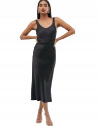 Asos Ruha MIDI Fekete Szatén Szm Xxs
