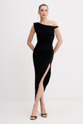 Elisabetta Franchi rochie asimetrică cu vâscoză PPY2-SUD0LK_99X (AB90661E2)