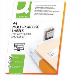 Q-CONNECT Öntapadó Címkék A4 Fehér 100 Lap Nyomtatóhoz 210 x 297mm (KF10664)