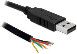 Delock konverter, USB 2.0 apa > soros-TTL 6 nyílt kábel, 1.8 m (3.3 V) (83117) (83117) (83117)