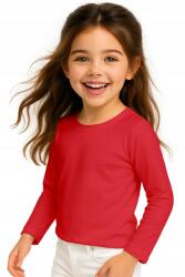 JHK Gyerek Póló Hosszú Ujjú Póló, Piros 110-116 (Dla Dziecka Chłopca Dziewcznyki Podkoszulek)