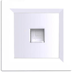 Leziter Priza UTP RJ45 Leziter Nova cu cadru alb, montaj îngropat, IP20 (LN1KERV-F_LNUTP-F)