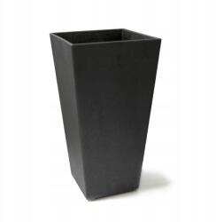 Multyhome Eco Kerti virágtartó teraszra erkélyre 50 cm Fagyálló betét fekete (EU5100008)