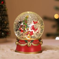  Levondra Karácsonyi hógömb, Mikulással megvilágítva