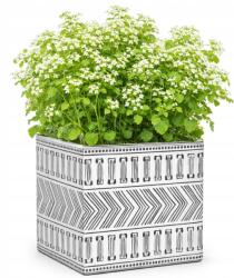 MELINERA Virágtartó Fedél Szögletes Virágtartó Dekorációs 11CM (Doniczka osłonka na kwiaty)