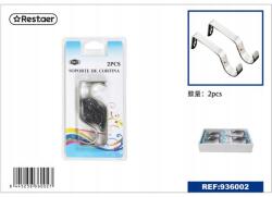  Rest. aer-Egyrészes függönykarnis tartó ezüst 2db (936002)