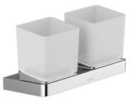Ravak 10° dupla pohártartó 2 pohárral, króm, üveg (RAV-X07P322)