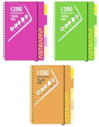 Astra Spirálfüzet kockás ASTRA PAP A/4 100 lapos perforált színregiszteres Neon (107024003) - vectraline