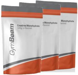 GymBeam - 100 % KREATIN - MONOHIDRÁT - 3 x 500 G