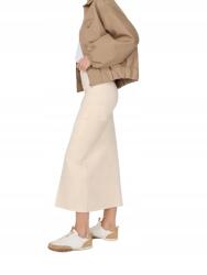 Reserved Krémszínű Kötött Midaxi Szoknya Kivágások Ceruzaszoknya Zsebek S